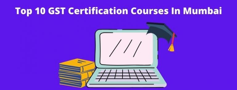 The image lists the top GST 10 certification courses in Mumbai