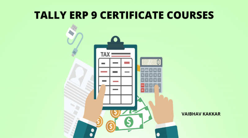 List of best tally erp 9 certificate courses